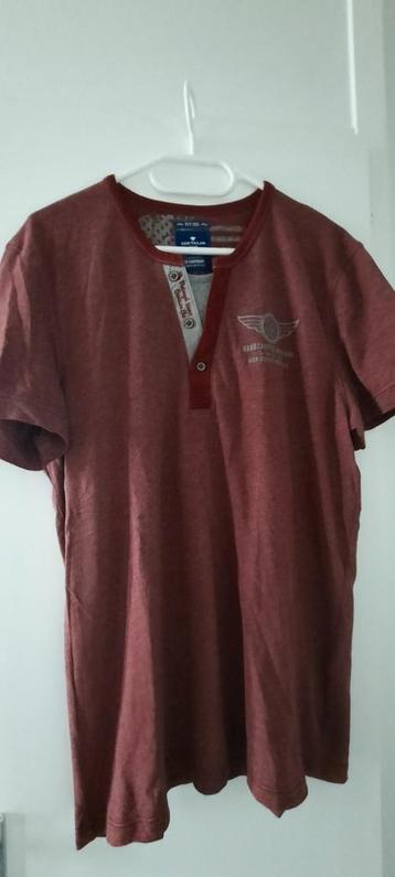 Tom Tailor bordeaux rode heren t shirt  beschikbaar voor biedingen