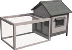 Konijnenhok Grace Cottage Grijs, Dieren en Toebehoren, Ophalen of Verzenden, Nieuw, Hout, Overige typen
