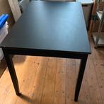 Zwarte IKEA tafel, Huis en Inrichting, Tafels | Eettafels, Ophalen, Kunststof, Gebruikt, 100 tot 150 cm
