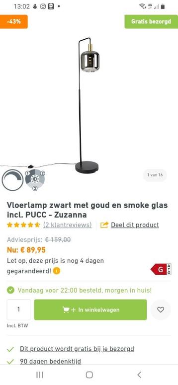 Mooie staande vloerlamp (Erik Kuster style) en plafondlamp beschikbaar voor biedingen