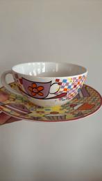 Ritzenhoff My Tea Kop en Schotel - Vrolijk Design, Ophalen, Blond Amsterdam, Zo goed als nieuw, Kop(pen) en/of Schotel(s)