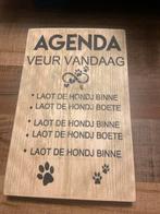 Houten bord 'Agenda veur vandaag', Ophalen of Verzenden, Nieuw