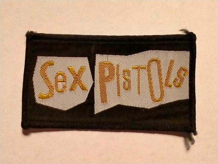 Sex Pistols punk punkrock vintage kleding patch embleem 1, Verzamelen, Muziek, Artiesten en Beroemdheden, Zo goed als nieuw, Kleding