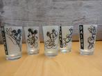 Disney drinkglazen 5 stuks, Ophalen of Verzenden, Gebruikt, Glas, Overige stijlen