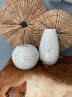 Set vazen/windlichten “melkglas met draad” merk Fidrio, Huis en Inrichting, Woonaccessoires | Overige, Ophalen, Zo goed als nieuw