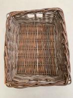 Rieten Mand cq. Dienblad 36x44x14 centimeter 2 handvaten, Huis en Inrichting, Woonaccessoires | Schalen en Manden, Gebruikt, Mand