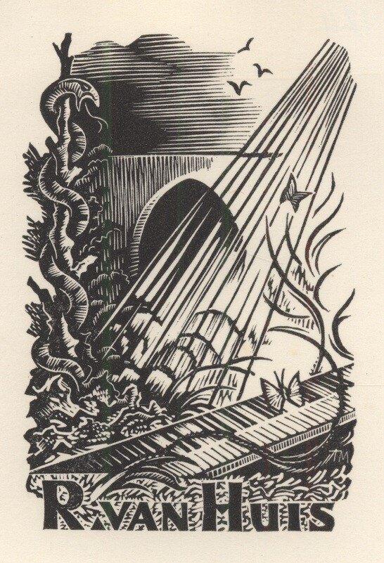 1703 Ex Libris Nederland : Thijs Mauve, 1954, Verzenden