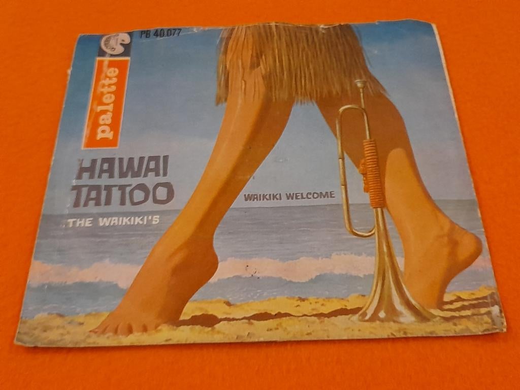 The Waikiki's - Hawai Tattoo/Waikiki Welcome (1961), Cd's en Dvd's, Vinyl Singles, Latin en Salsa, Gebruikt, 7 inch, Single