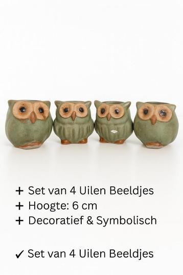 Set van 4 Uilen Beeldjes beschikbaar voor biedingen