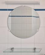 Ronde Spiegel 50cm, Glazen Planchet 50x13 en LED Staaflamp, Minder dan 100 cm, Rond, Gebruikt, 50 tot 75 cm