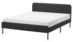 2-Persoonsbed Ikea Slattum 140x200 en Matras Hyllestad, Ophalen, Tweepersoons, 140 cm, Zo goed als nieuw