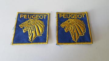 2x vintage N.O.S. Peugeot logo borduur patches    beschikbaar voor biedingen