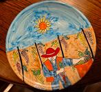 Siciliaanse sierbord met wijngaard motief, Antiek en Kunst, Ophalen of Verzenden