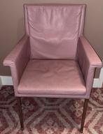Bert Plantagie 2x design leren eetkamerstoel Groove pink, Huis en Inrichting, Stoelen, Ophalen, Gebruikt, Twee, Overige kleuren