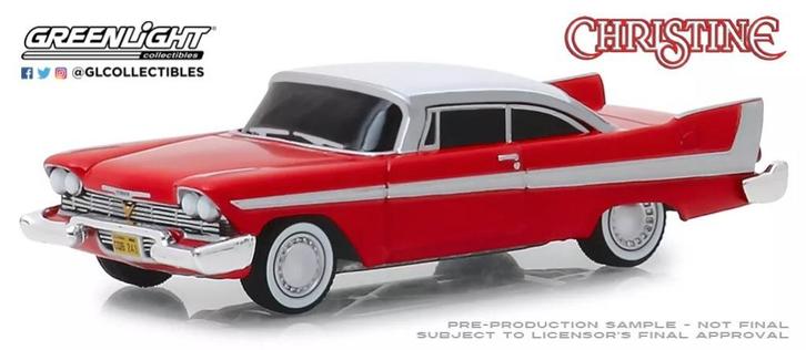 1958 Plymouth Fury evil version Greenlight 1/64 Christine, Hobby en Vrije tijd, Modelauto's | Overige schalen, Nieuw, Auto, Ophalen of Verzenden