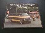Brochure Dodge Sportsman Wagons 1977 USA, Ophalen of Verzenden, Zo goed als nieuw, Overige merken