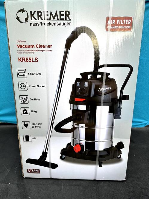 Kremer KR65LS nat/Droogstofzuiger, Witgoed en Apparatuur, Stofzuigers, Nieuw, 1600 tot 2000 watt, Reservoir, Ophalen of Verzenden