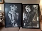 2 posters in lijst Marilyn Monroe en James Dean in lijst van, Ophalen, Rechthoekig Staand, Film en Tv