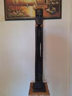 Lang houten beeld – 102 cm – boho stijl – handgemaakt, Ophalen of Verzenden