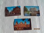 3 ansichtkaarten amsterdam: damrak/hilton/station, Verzamelen, Ophalen of Verzenden, Voor 1920, Gelopen, Noord-Holland