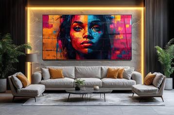 Uniek XXL Glasschilderij | Color Me Twice - 5 sizes beschikbaar voor biedingen