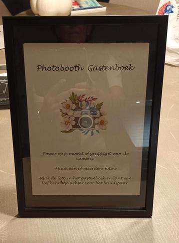 Bruiloft trouwen spullen + lijst voor de photobooth fotoboot beschikbaar voor biedingen