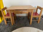 Kindertafel en 2 stoelen, Ophalen of Verzenden, Gebruikt, Stoel(en)