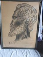 Michel Angelo Tekening - Portret, Ophalen of Verzenden