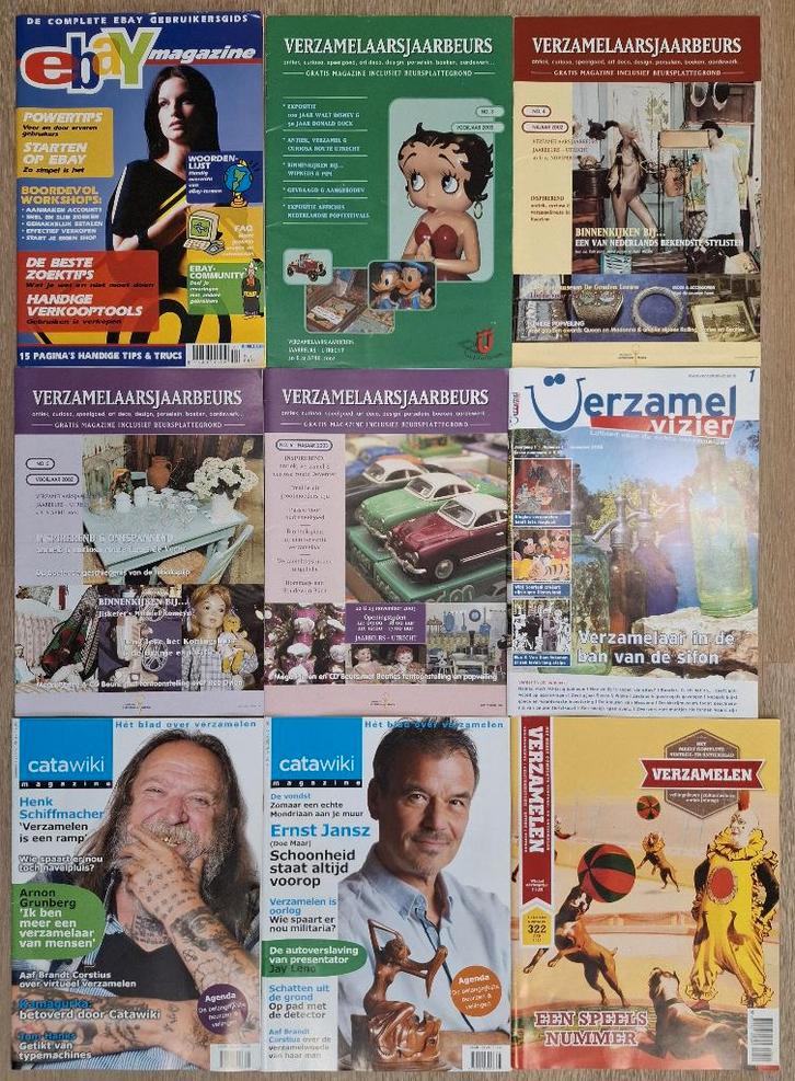 9 diverse tijdschriften over verzamelen, verzamelingen., Boeken, Tijdschriften en Kranten, Gelezen, Damesbladen, Ophalen of Verzenden