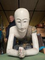 Groot houten Boeddhabeeld, Ophalen of Verzenden, Zo goed als nieuw