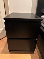 IKEA Malm Nachtkastje - Zwart, Ophalen, Minder dan 45 cm, Zo goed als nieuw, Minder dan 55 cm