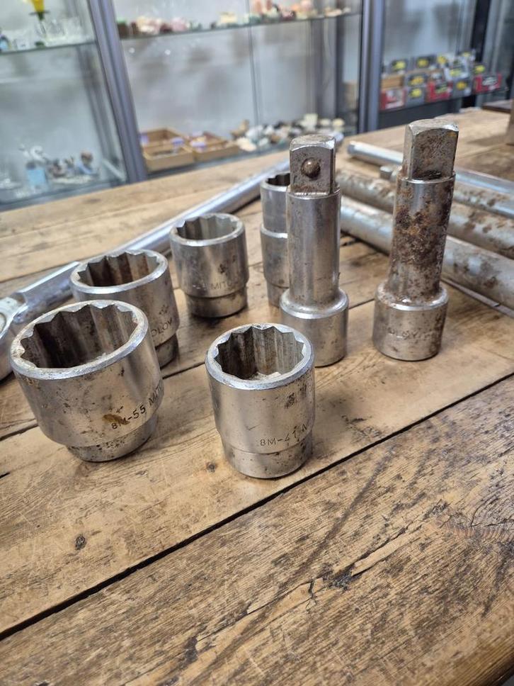 Mitoloy Japanse 12-Delige ratelsleutelset, Auto diversen, Autogereedschap, Gebruikt, Ophalen of Verzenden