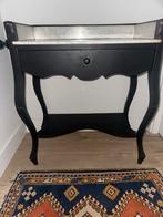 Zwarte Sidetable met Marmeren Blad, Antiek en Kunst, Ophalen