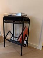 Platenspeler tafel met platenhouder, Ophalen, Minder dan 50 cm, Zo goed als nieuw, Minder dan 100 cm