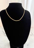 Gouden Monet ketting #3 39cm lang, Sieraden, Tassen en Uiterlijk, Kettingen, Ophalen of Verzenden, Zo goed als nieuw, Overige materialen
