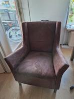 COMFORTABELE BRUIN LEREN SUEDE FAUTEUIL
KWALITEIT STOEL, Ophalen, Zo goed als nieuw, 75 tot 100 cm