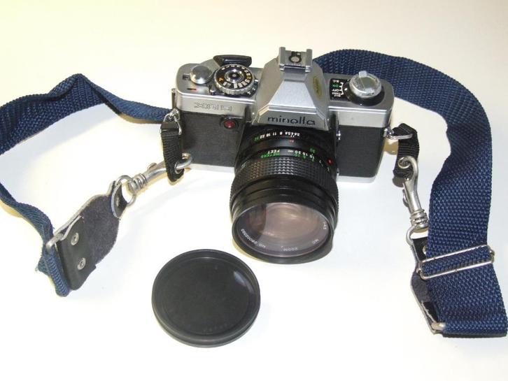 Minolta XG-9 met 3 objectieven, filters en flitser, Audio, Tv en Foto, Fotocamera's Analoog, Gebruikt, Spiegelreflex, Minolta