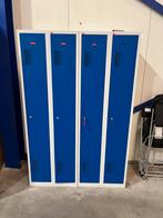 Blauwe metalen locker kast met 4 deuren, Huis en Inrichting, Kasten | Lockerkasten, Ophalen, Gebruikt