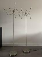 2 stuks mooie staande ikea vloerlamp RVS met dimmer lamp, Ophalen, Gebruikt, Metaal, 150 tot 200 cm