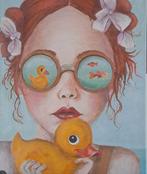 Marjan Duizenstra - Meisje met Eend, Antiek en Kunst, Ophalen of Verzenden