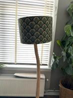 Staande lamp met pauw kap, Huis en Inrichting, Lampen | Vloerlampen, Ophalen of Verzenden, Zo goed als nieuw