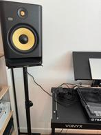 KRK Rokit RP8 G4 + Gravity Stands (Set) - Studio Monitors, Zo goed als nieuw, 120 watt of meer, Front, Rear of Stereo speakers