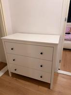 Witte ladekast met 3 lades, Overige materialen, Gebruikt, Minder dan 100 cm, Met lade(s)