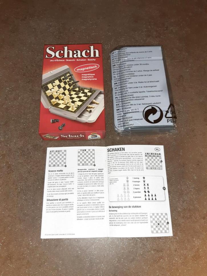 Schaken reis editie splinternieuw magnetisch Schmidt, Hobby en Vrije tijd, Gezelschapsspellen | Bordspellen, Nieuw, Ophalen of Verzenden