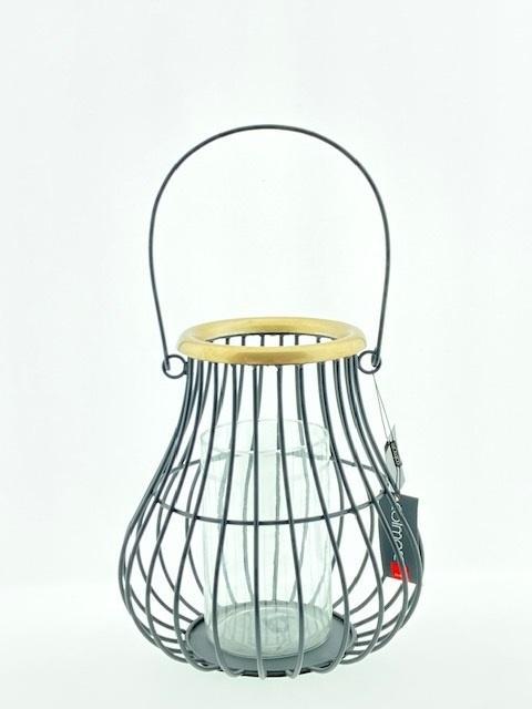 Colmore Windlicht – Zwart met Goud – 24 cm  Nieuw, Huis en Inrichting, Woonaccessoires | Kandelaars en Kaarsen, Nieuw, Kandelaar