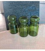 3 apothekers/drogisterij stopflessen vintage, Ophalen of Verzenden, Zo goed als nieuw
