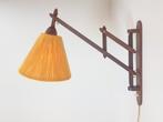 Vintage fog & mørup teak wandlamp schaarlamp Rope 60 Denmark, Huis en Inrichting, Lampen | Wandlampen, N, Vintage, Hout, Ophalen of Verzenden