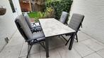 tuin set, Ophalen, 4 zitplaatsen, Aluminium, Zo goed als nieuw