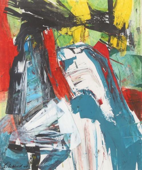 Jan te Wierik (1954-2002), Abstracte compositie II, Antiek en Kunst, Kunst | Schilderijen | Modern, Ophalen of Verzenden