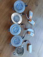 5x badkamer spots - rvs - Led, Ophalen of Verzenden, Zo goed als nieuw, Led
